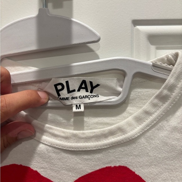 Comme des Garçons PLAY Large Heart Cotton Tee sz m - Picture 4 of 5